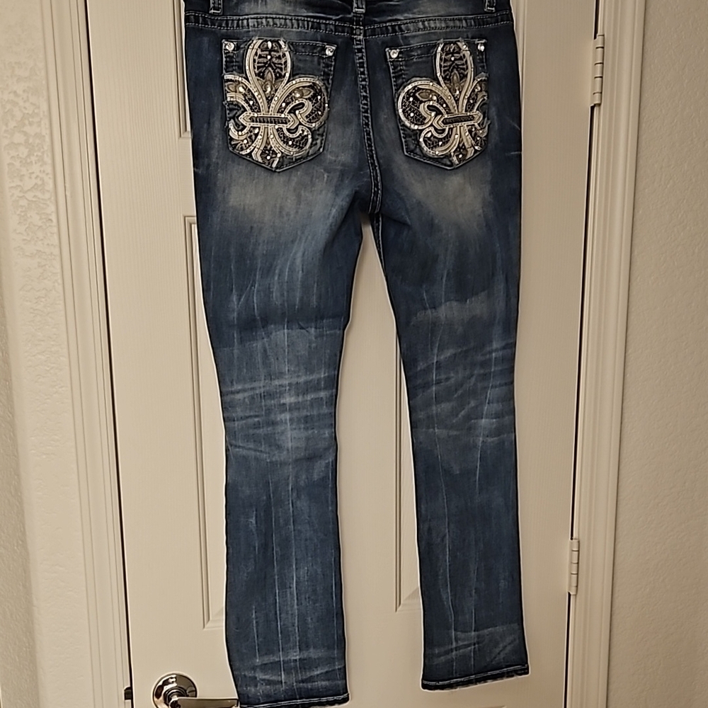 Women's Blue Embellished Jeans..worn bit in great condition
